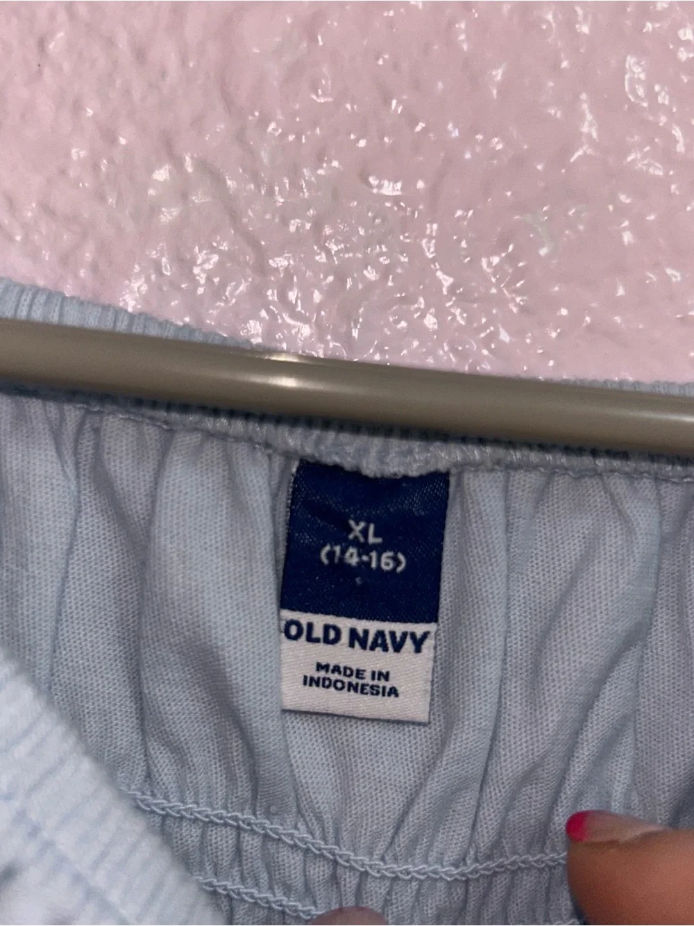 Old Navy Light Blue Smocked Peasant Top